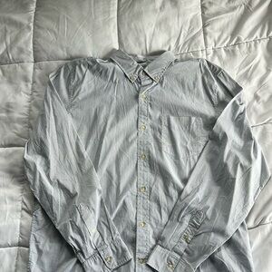 Gap grass shirt navy pinstripes NWT